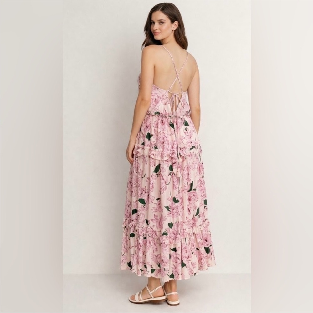 Lost + Wander Hawaiian Rose Tiered Maxi Sun Dress - Picture 16 of 16